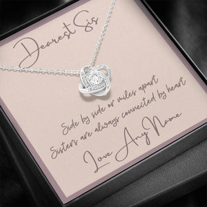 Personalised Sister The Love Knot Necklace