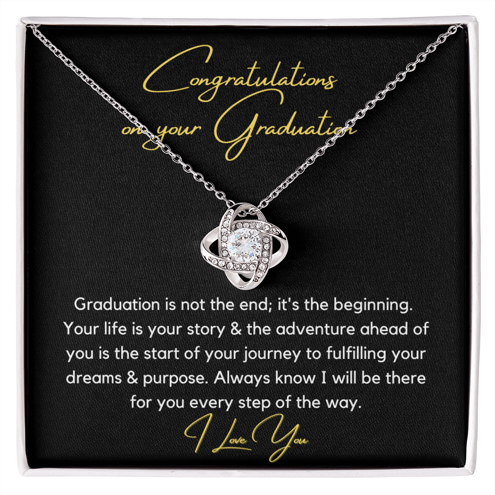 Graduation Love Knot Necklace for daughter niece granddaughter