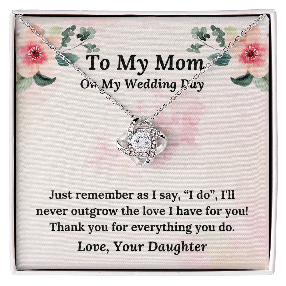 With all my Love, Mother of the Bride love necklace gift