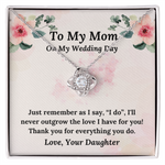With all my Love, Mother of the Bride love necklace gift