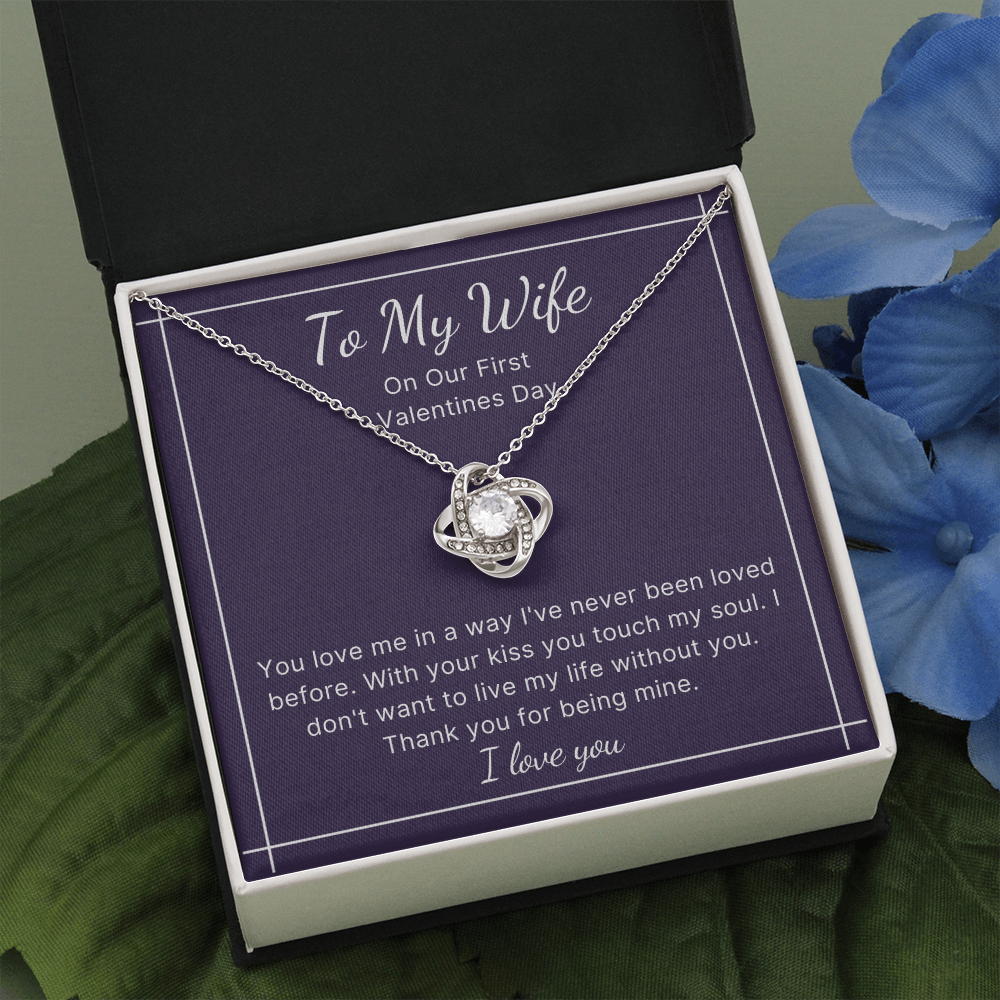 First Valentines day necklace for wife gift