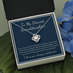 Dearest Granddaughter Love Knot Christmas Birthday necklace gift