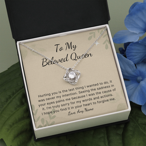 Love knot to my Queen sorry necklace gift