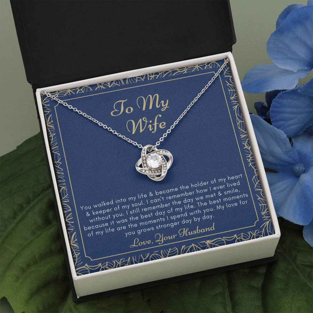 Holder of My heart wife necklace