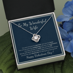 Valentines Love Knot Wife necklace