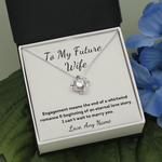 To My Future Wife Engagement Love Knot necklace