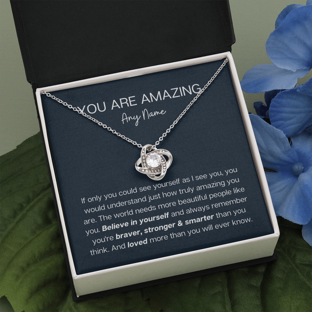 Personalized you're amazing necklace gift