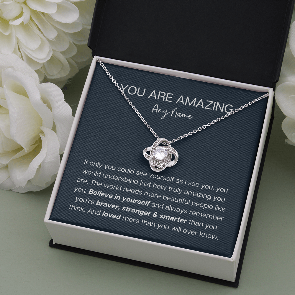 Personalized you're amazing necklace gift
