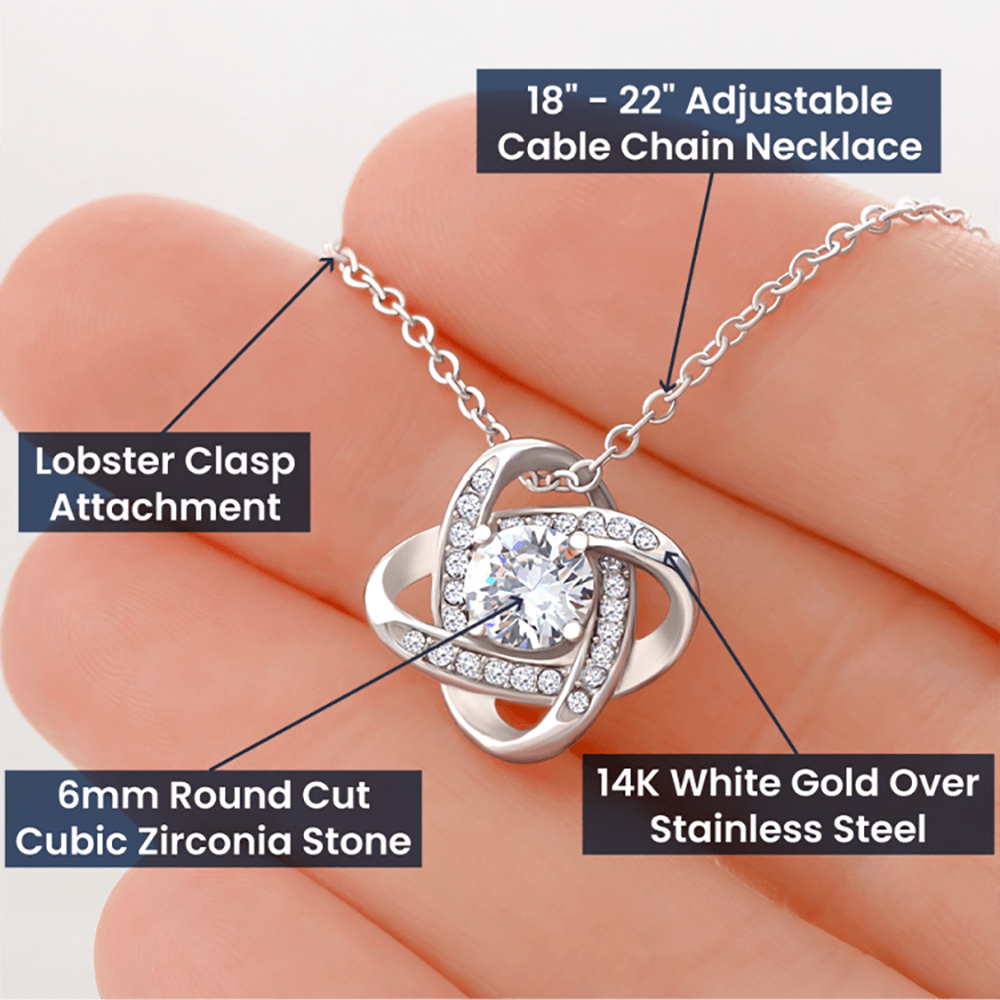 Dearest Granddaughter Love Knot Christmas Birthday necklace gift