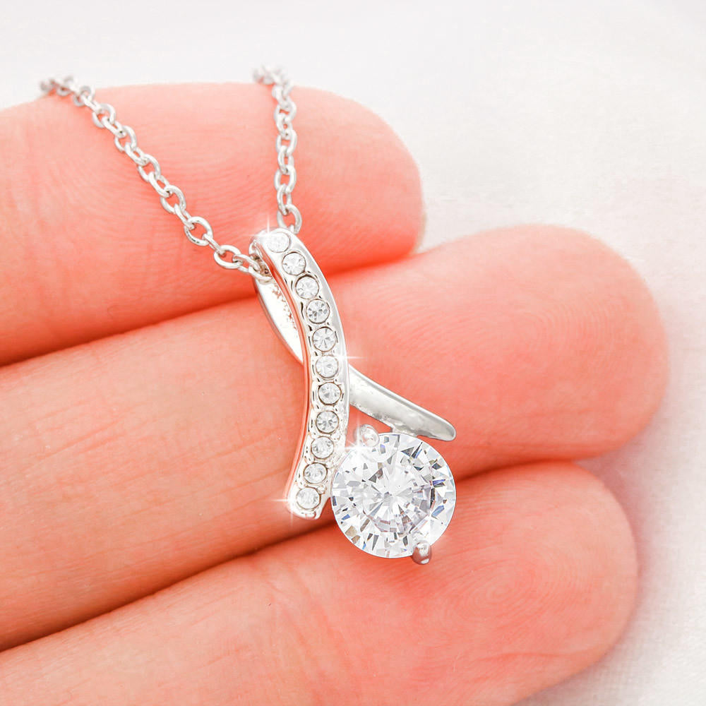 Personalized girlfriend ALLURING BEAUTY birthday necklace