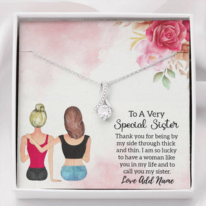 Personalised To a Very Special Sister Alluring necklace