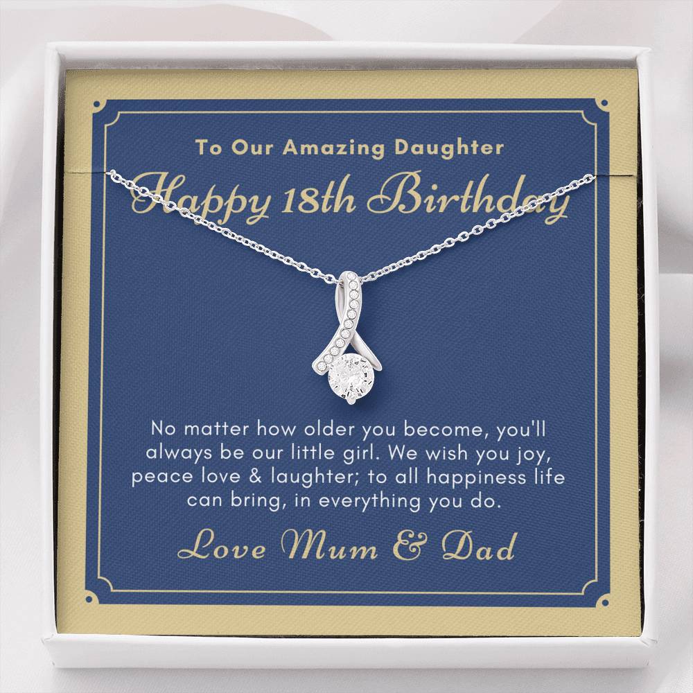 petite ribbon 18th birthday gift for daughter