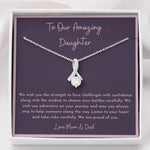 Amazing daughter necklace Graduation birthday necklace from parents
