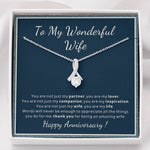 14K White Gold Anniversary necklace for Wife