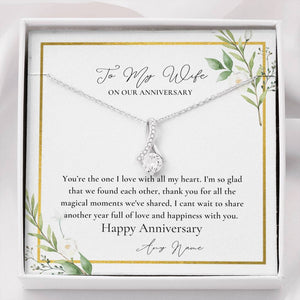 To My Wife Personalized anniversary necklace