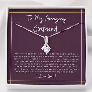 To My Amazing Girlfriend, I Love You Necklace