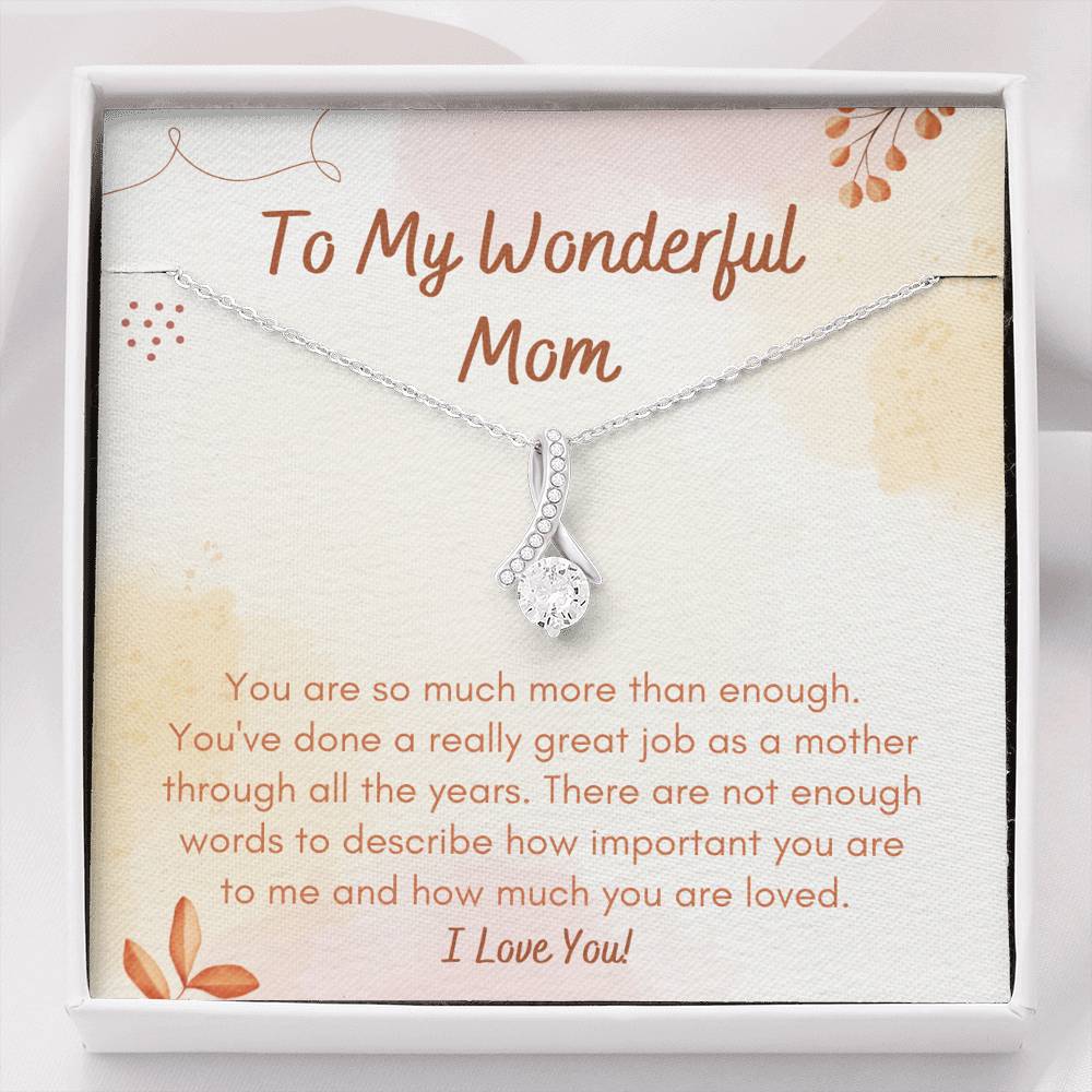 Alluring beauty Wonderful Mom daughter necklace gift