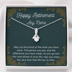 Personalized Happy Retirement alluring beauty necklace