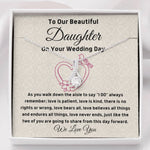 To Our Daughter on Your wedding day alluring necklace