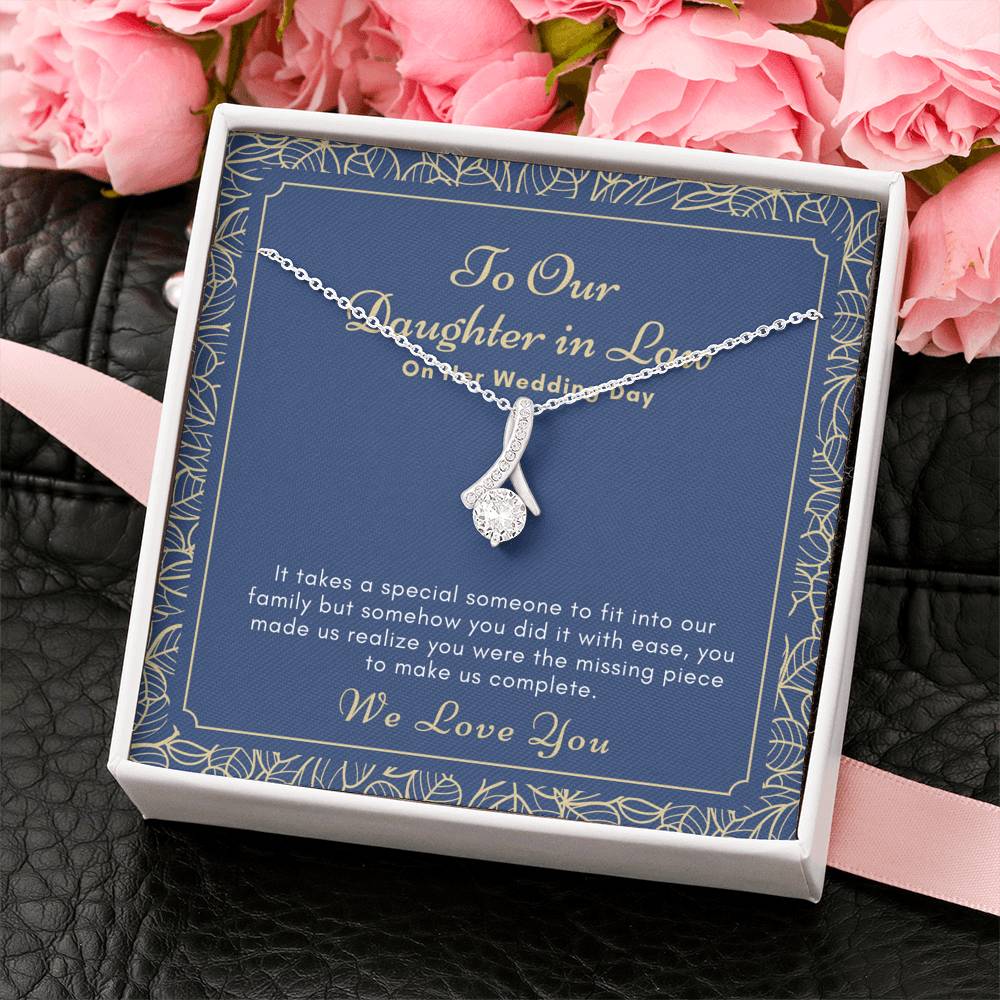 Bride Necklace New Daughter in law necklace on her wedding day