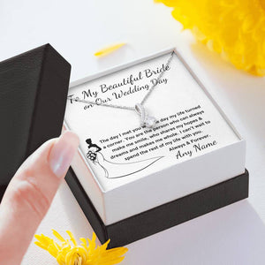 Personalized Bride Alluring necklace on our wedding day