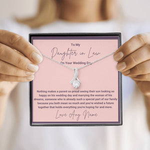 To our Daughter In Law Wedding Gift My Future Daughter-In-Law Bonus Daughter Gift on Wedding Day Bride Gift Daughter-In-Law Jewelry necklace