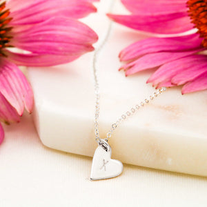 Personalised Graduation initial heart necklace