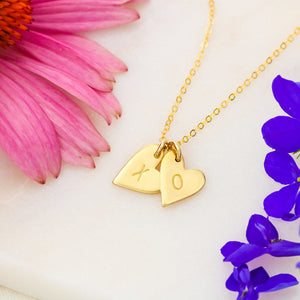 Personalised Graduation initial heart necklace