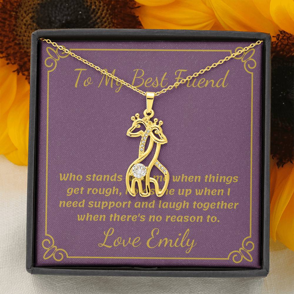 Personalised Best Friend Giraffe necklace