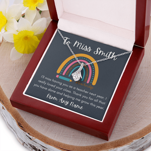Alluring beauty Personalized Teacher necklace end of year gift