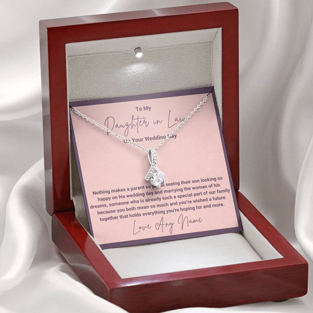 To our Daughter In Law Wedding Gift My Future Daughter-In-Law Bonus Daughter Gift on Wedding Day Bride Gift Daughter-In-Law Jewelry necklace