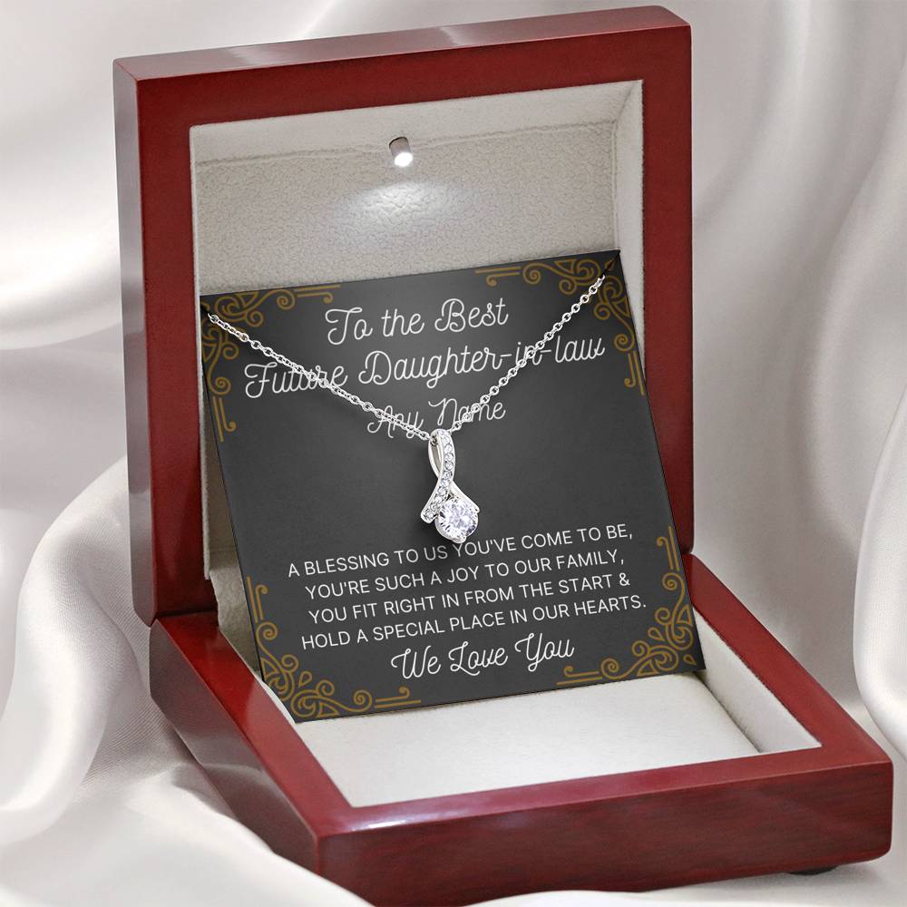 Personalized To the Best Future Daughter in law Alluring Necklace