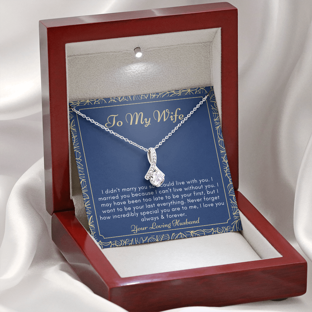 petite ribbon wife necklace