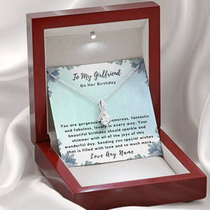 Personalized girlfriend ALLURING BEAUTY birthday necklace