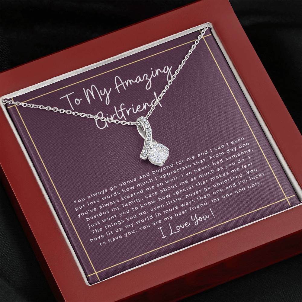To My Amazing Girlfriend, I Love You Necklace
