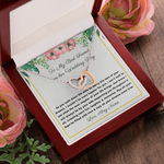 To my best friend on her wedding day interlocking heart necklace