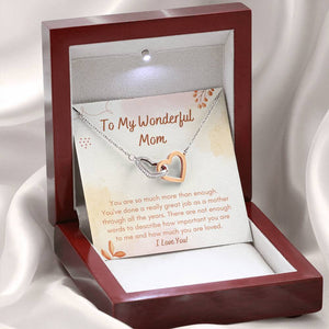 Wonderful Mom - Mother Daughter necklace