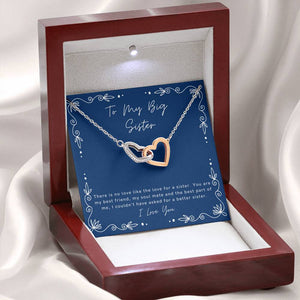 To My Big Sister sibling heart necklace