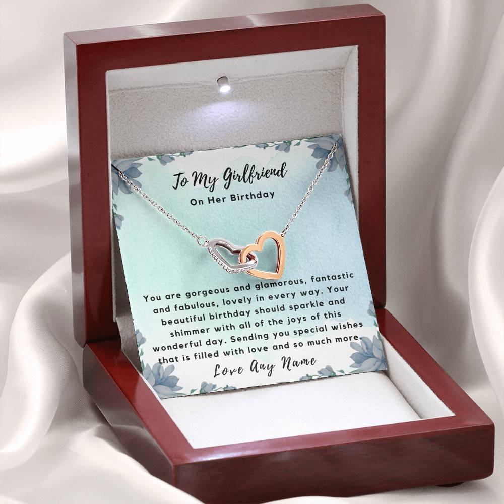 Girlfriend personalized birthday gift necklace