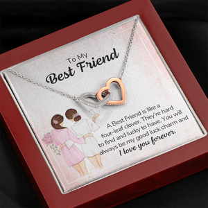 Best Friend interlocking heart necklace