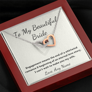 To My Beautiful bride wedding day bridal necklace