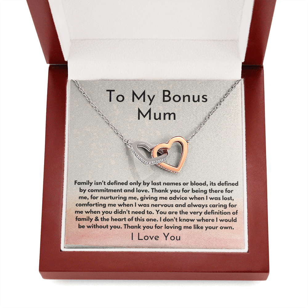 Heart of the family - To My bonus mum necklace gift