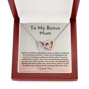 Heart of the family - To My bonus mum necklace gift