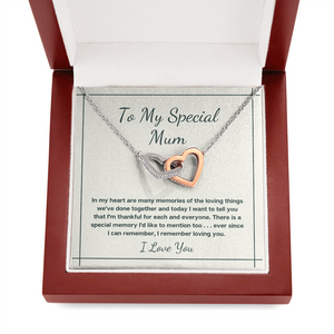 To My Special Mum heart necklace
