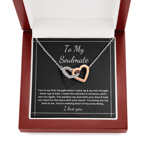 To My Soulmate heart necklace
