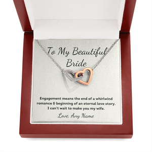 To My Beautiful bride wedding day bridal necklace