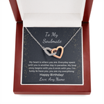 Personalized Soulmate wife girlfriend birthday heart necklace gift