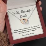 To My Beautiful bride wedding day bridal necklace