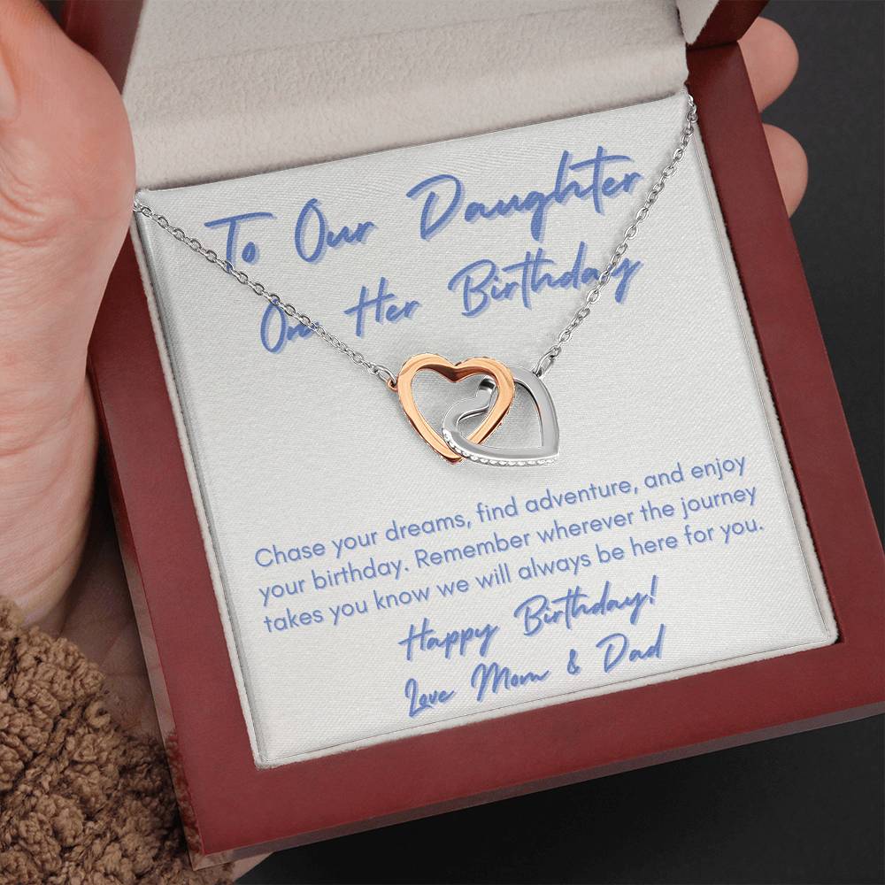 To Our Daughter Happy Birthday heart necklace from Parents