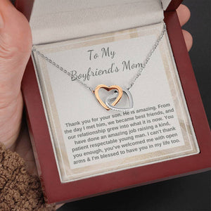 To My Boyfriend's Mom heart necklace